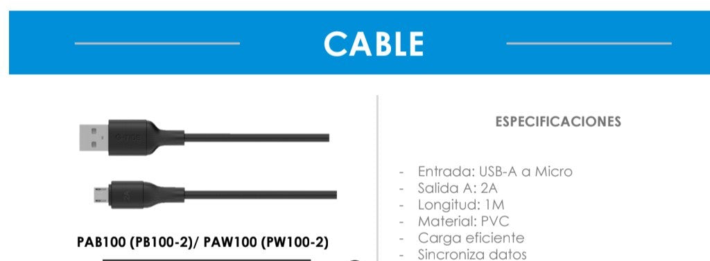Cable g-tide v8 pab100-pab100-02