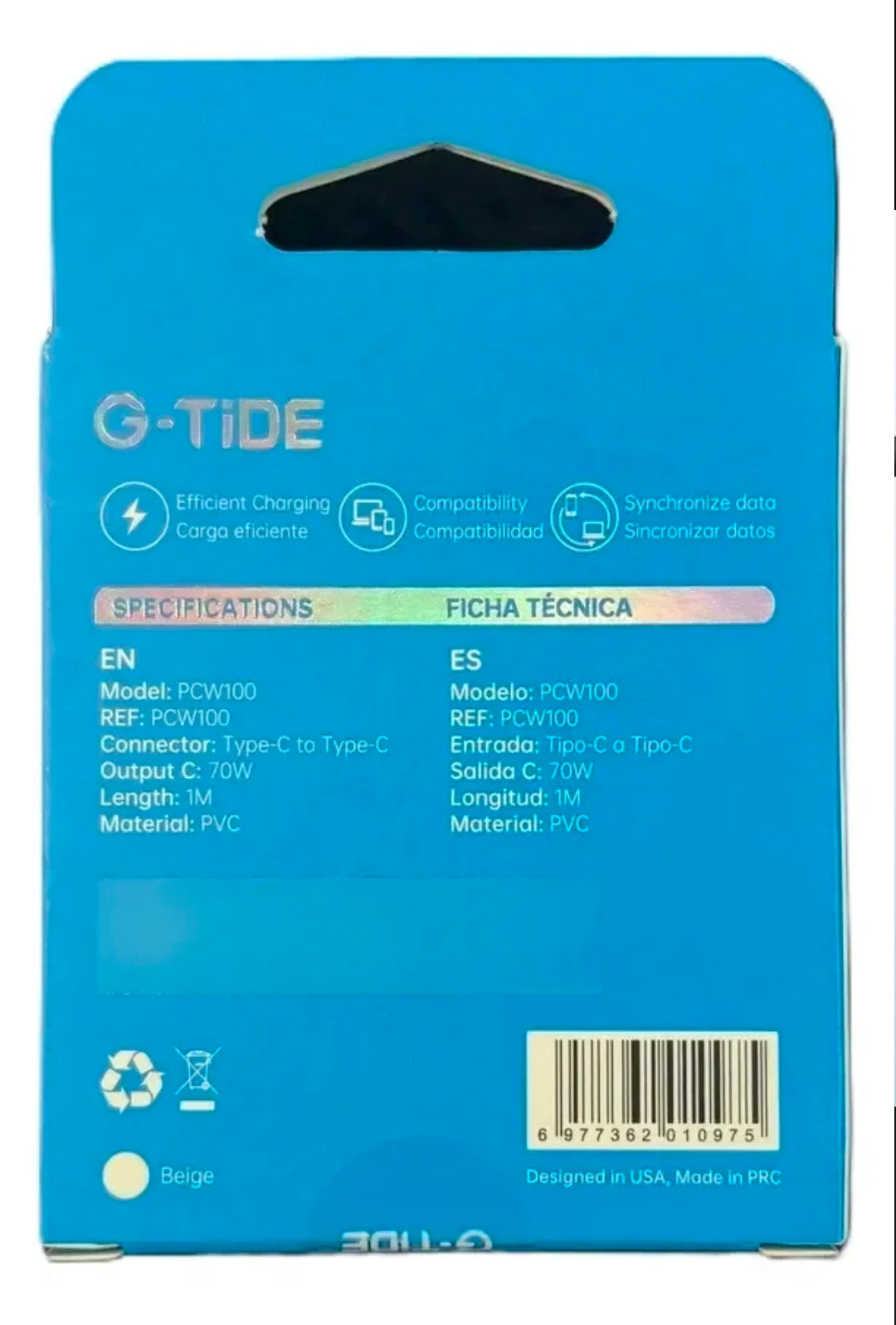 Cable g-tide tipo c pcw100-pw103-3