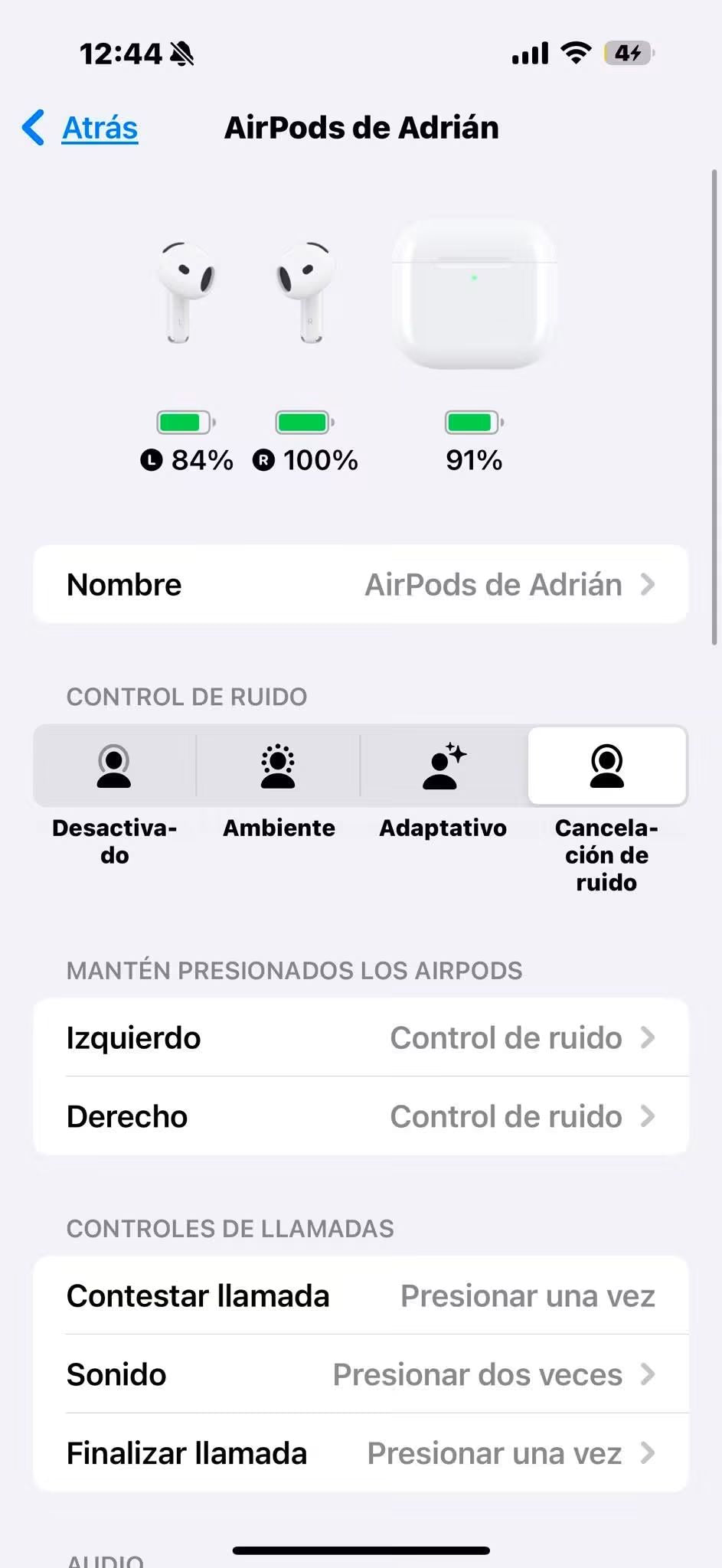 AIRPODS 4TA GEN CON CANCELACIÓN